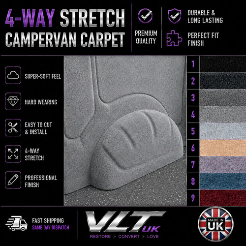 Camper van carpet lining way - van, 4